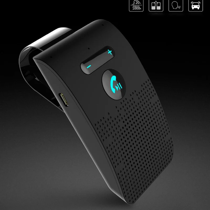 

Bluetooth-compatible 5.0 Handsfree Car Kit Loud Speakerphone MP3 Music Player Sun Visor 1 Pcs