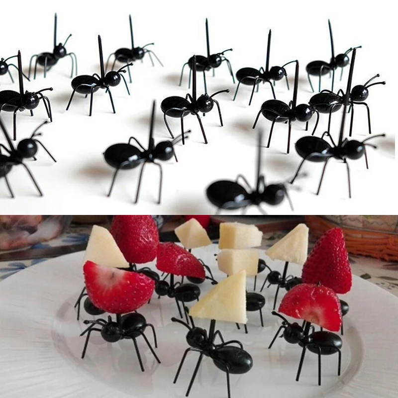 12 шт./кор. Новый Ant для фруктов в форме вилка вечерние использует творческий