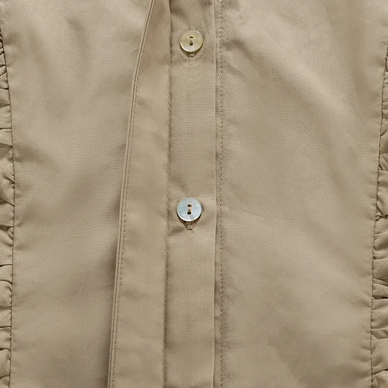 Женская рубашка с длинным рукавом однотонная элегантная модная свободная