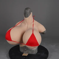 huge boobs s z cup high collar super elastic realistic artificial breast form for transgender drag queen crossdresser