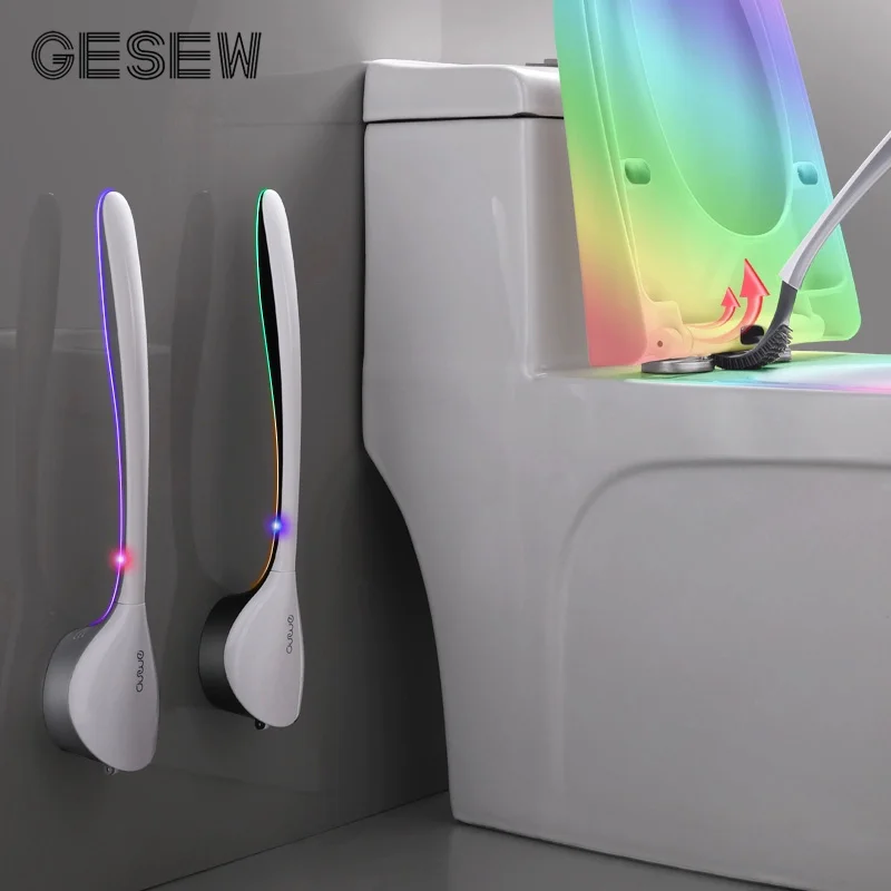 

Новый силиконовый держатель для туалетной щетки GESEW, настенный Набор для туалетной щетки для ванной комнаты, инструменты для уборки туалета...