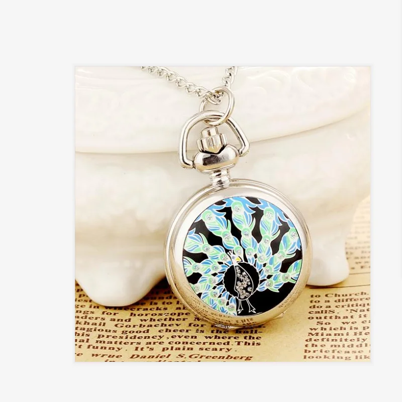 Новые модные мужские и женские карманные часы из кварца нержавеющей стали