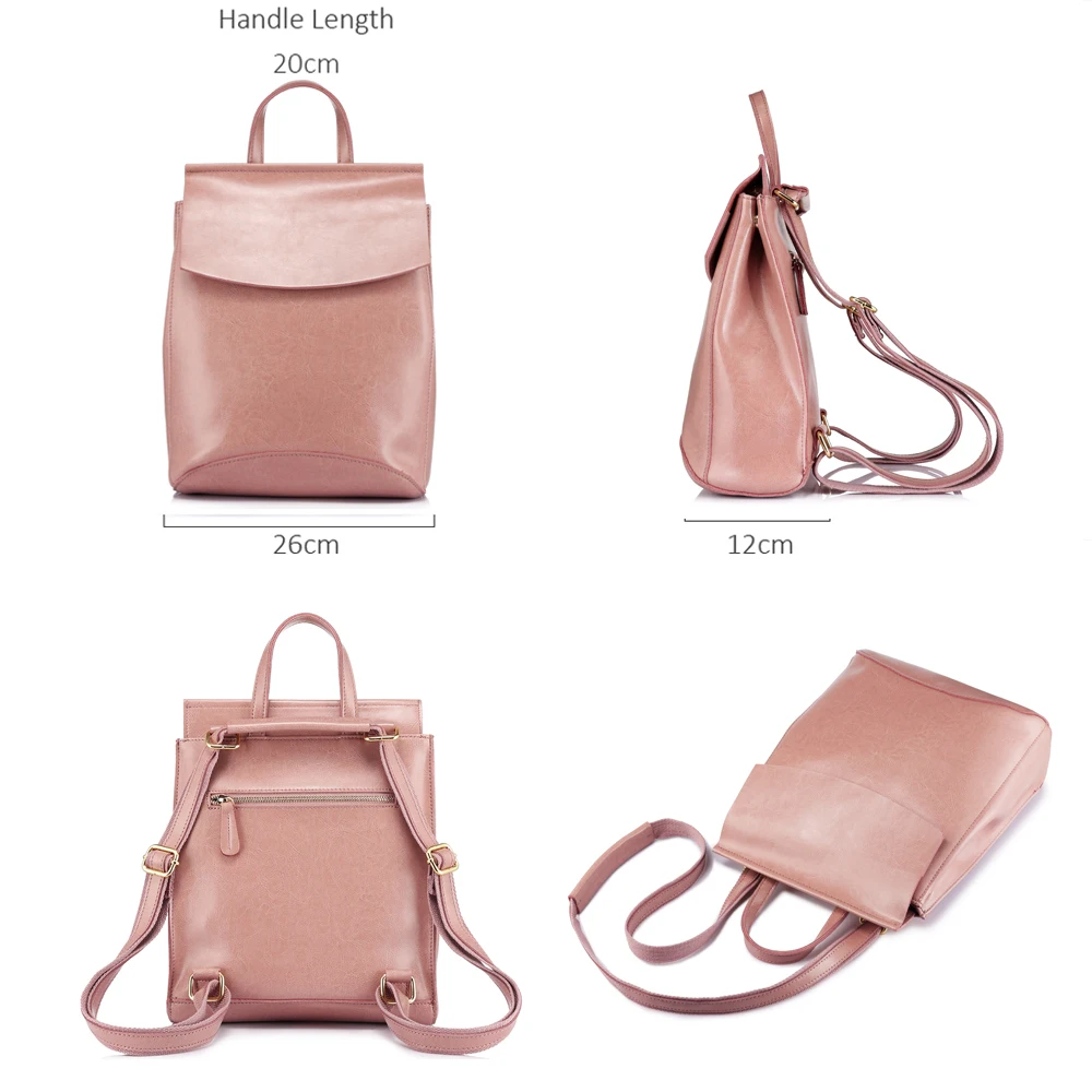 REALER женский рюкзак разделенная кожаная дорожная сумка Школьный для девочек