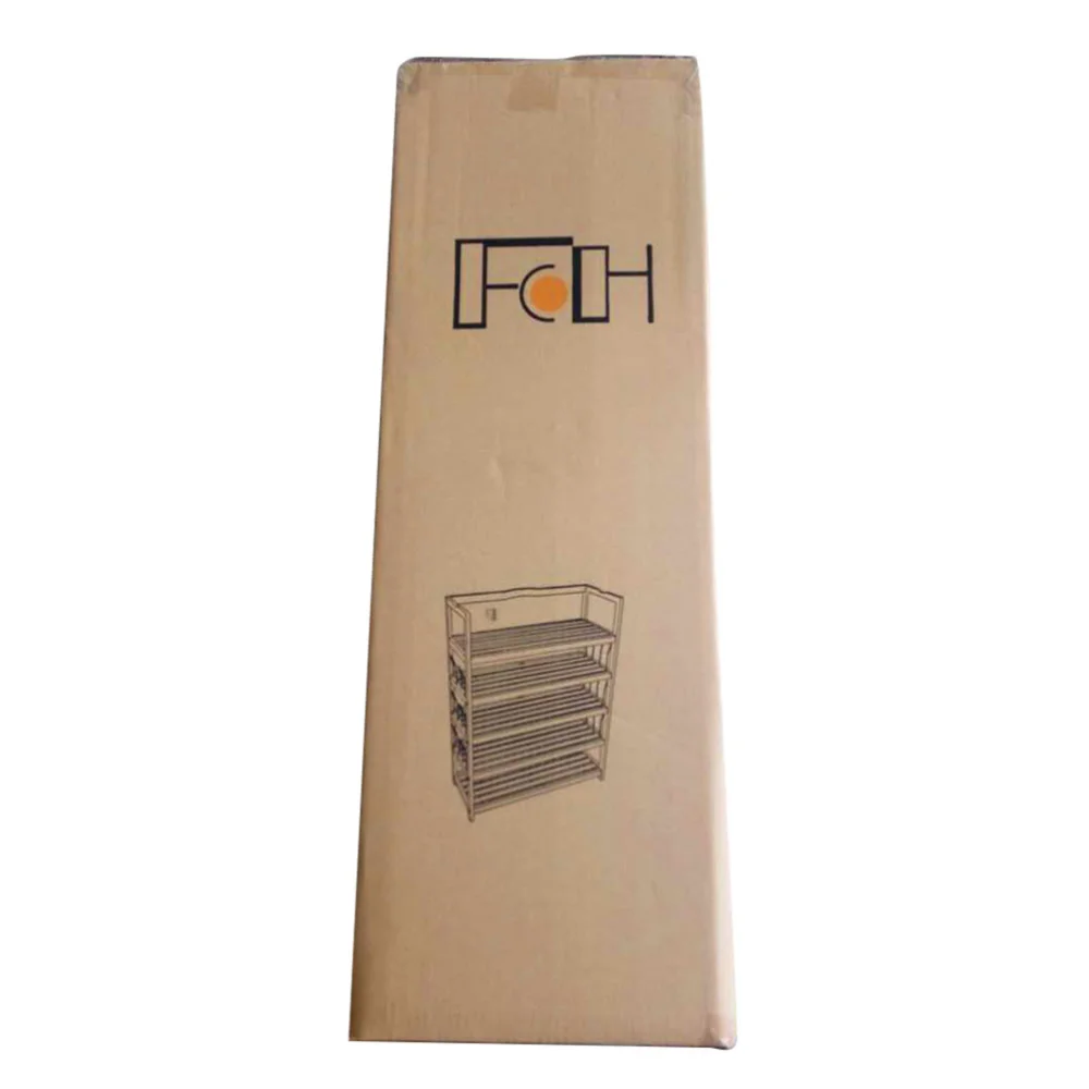 

5-Tier Simple Wooden Shoe Rack with 6 Pair Shoe Form Wood Color for Home