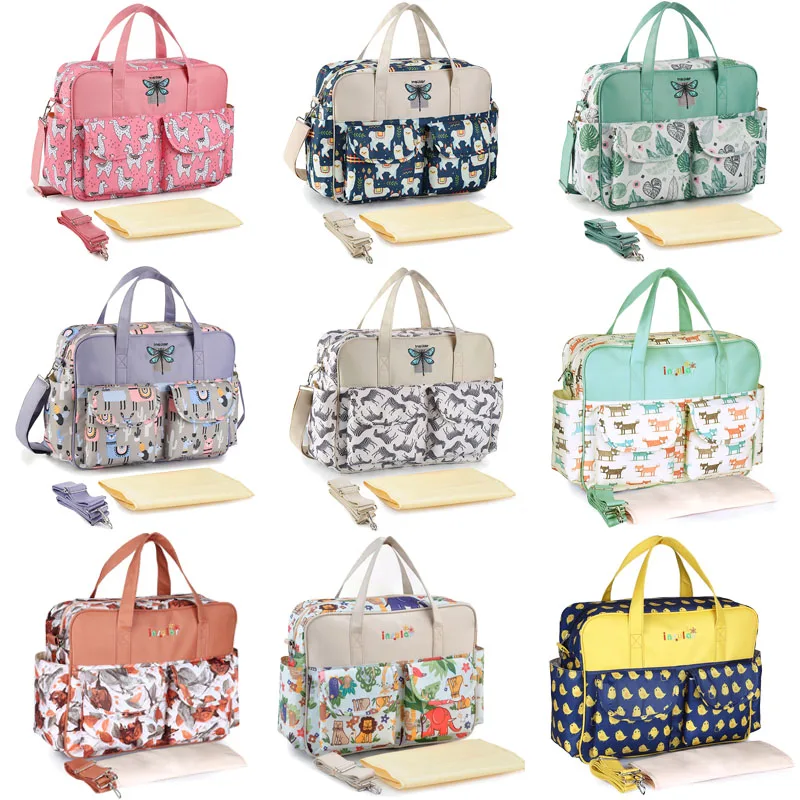 

New Styles Waterproof Diaper Bag Large Capacity Handbag Messenger Travel Bag Multifunctional Maternity Bags Mother Stroller Baby