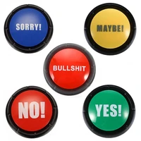 talking button bullshit maybe no sorry yes sound button toys home office party funny gag toy for funny party
