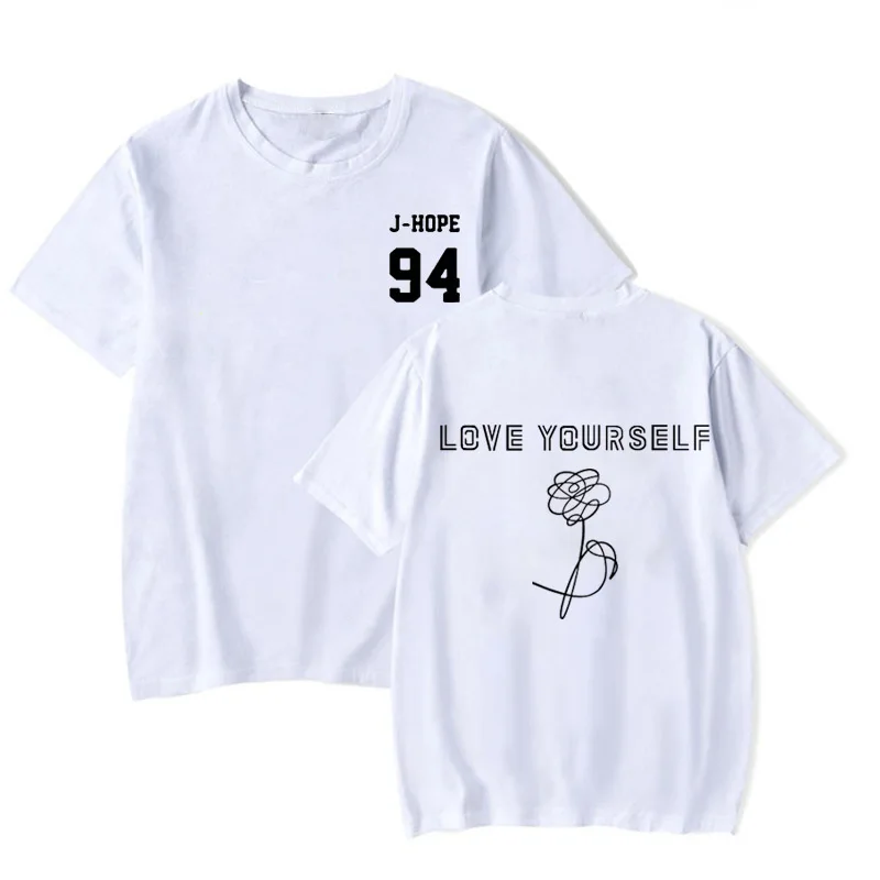 t-shirt 1 Rap Monster Джин SUGA J-HOPE JIMIN V Юнга Кук футболка LOVE YOURSELF слеза портрет комиксов футболка с узором в стиле граффити Кей-поп Харадзюку, с мультяшным принтом - Цвет: t-shirt 1