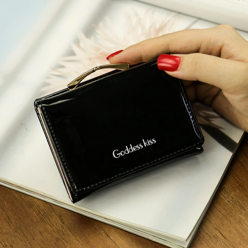 

Colorful Small Wallet Women Trendy Korean Coin Holder Folding Wallet Women Minimalist Snap Portfel Damski Money Bag DE60NQB