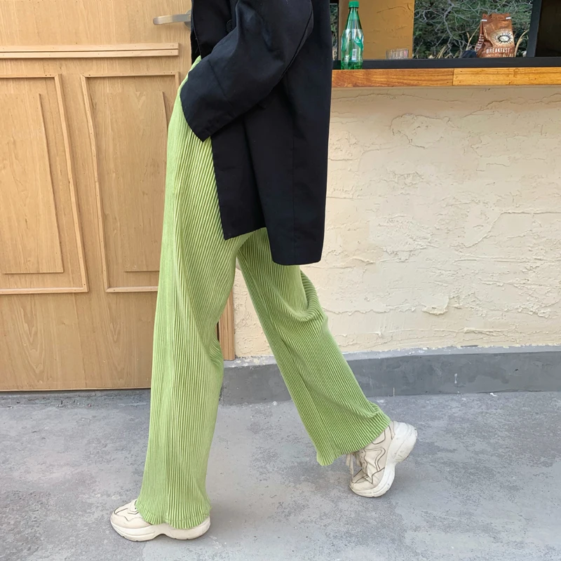 

Dunayskiy OL Style Vintage High Waist Wide Leg Pants Women Harajuku New Elegant Work Trousers Female Loose Casual Pantalon Femme