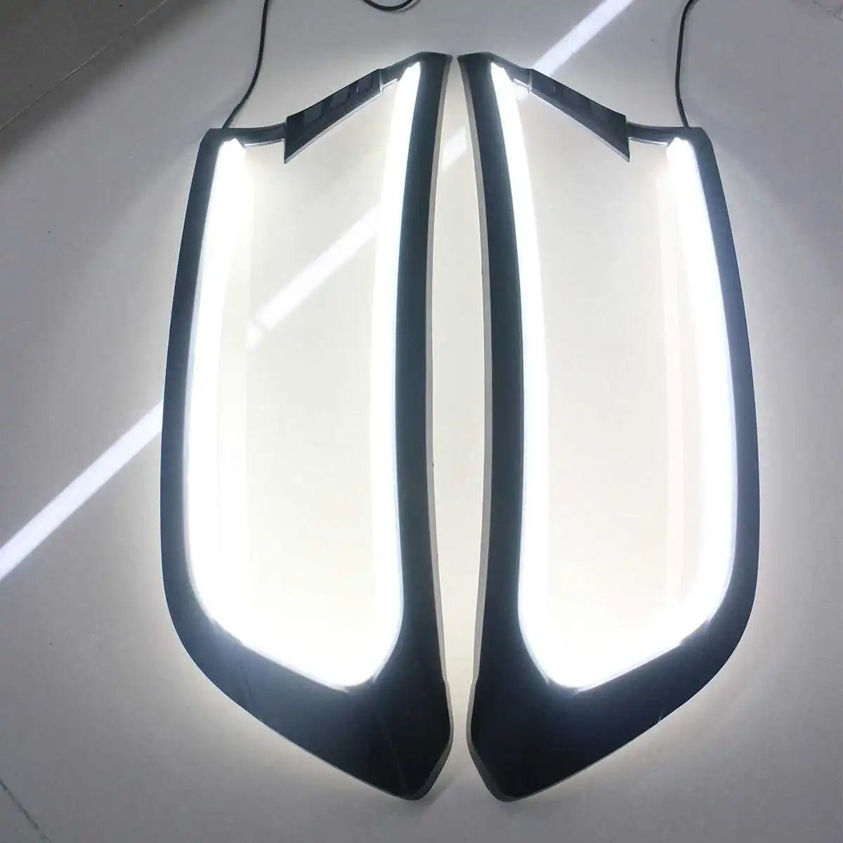 Black Single light 3 стиля 2x светодиодный головной светильник в виде ракушки Накладка для FORD RANGER T6 WILDTRAK ABS колпаки на фары автомобиля - Цвет: Black Single light