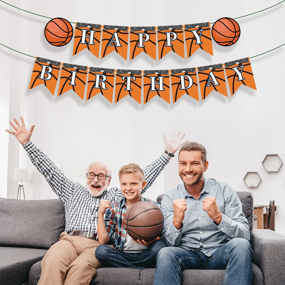 Baby Shower спортивные баскетбольные с днем рождения баннер украшение для вечеринки