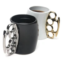 ceramic mugs fist mugs creative ring water mugs black and white