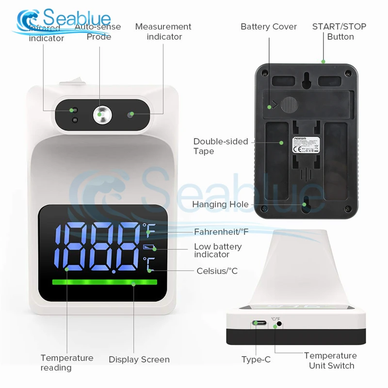 2022 hot mini thermoregulator clinical non contact temperature sensor electronic thermometer for digital thermometer pyrometer free global shipping