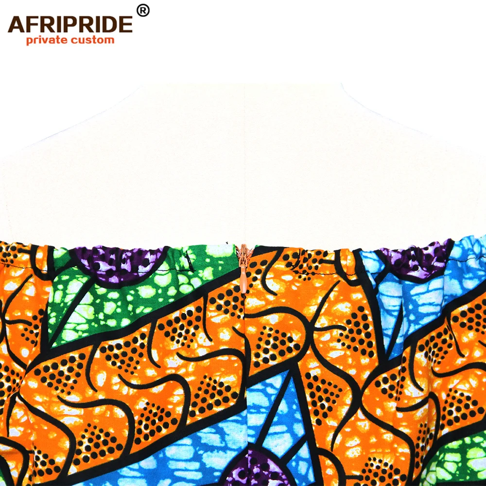 AFRIPRIDE, индивидуальная африканская одежда, осеннее платье, короткий рукав, макси, батик, боковое, вечернее платье для женщин, A722538