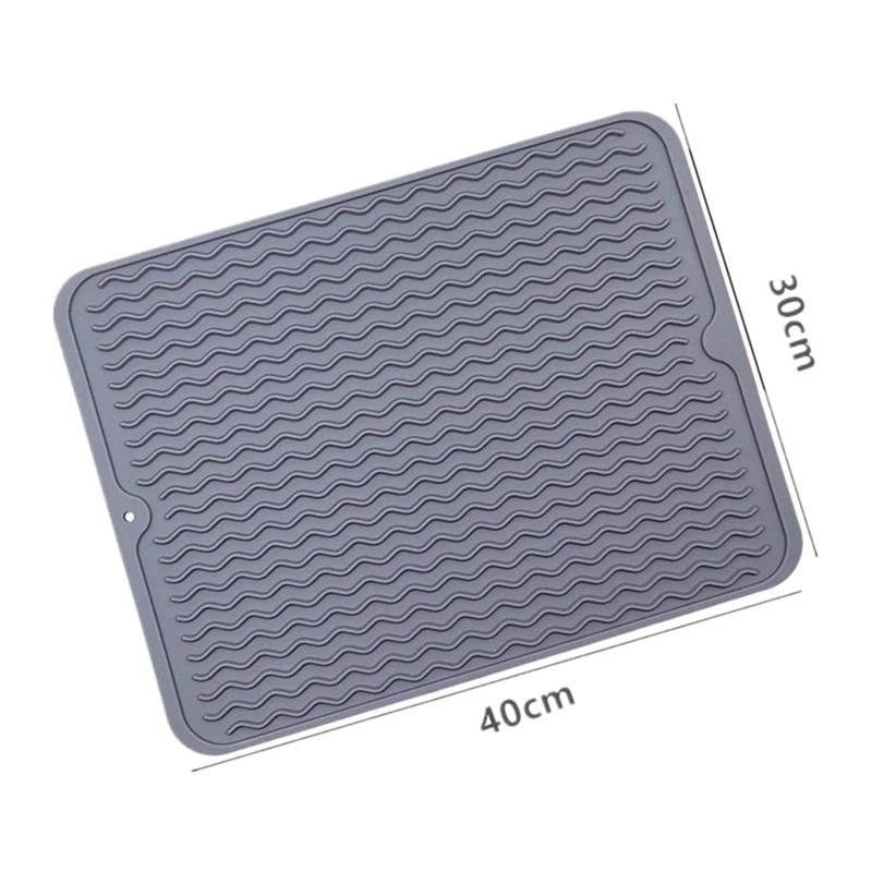 

Tableware mat Drying Mats Thickness Heat Silicone Dish Resistant Placemat Cup Non-slip Pot Holder Pad Kitchen