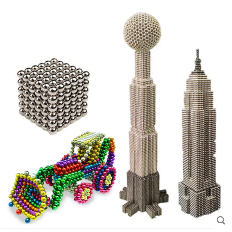 Новинка, 5 мм, 216 шт., магнитный магический куб, Bucky Puzzle Magcube, блоки, Neo Cube Balling с металлической коробкой