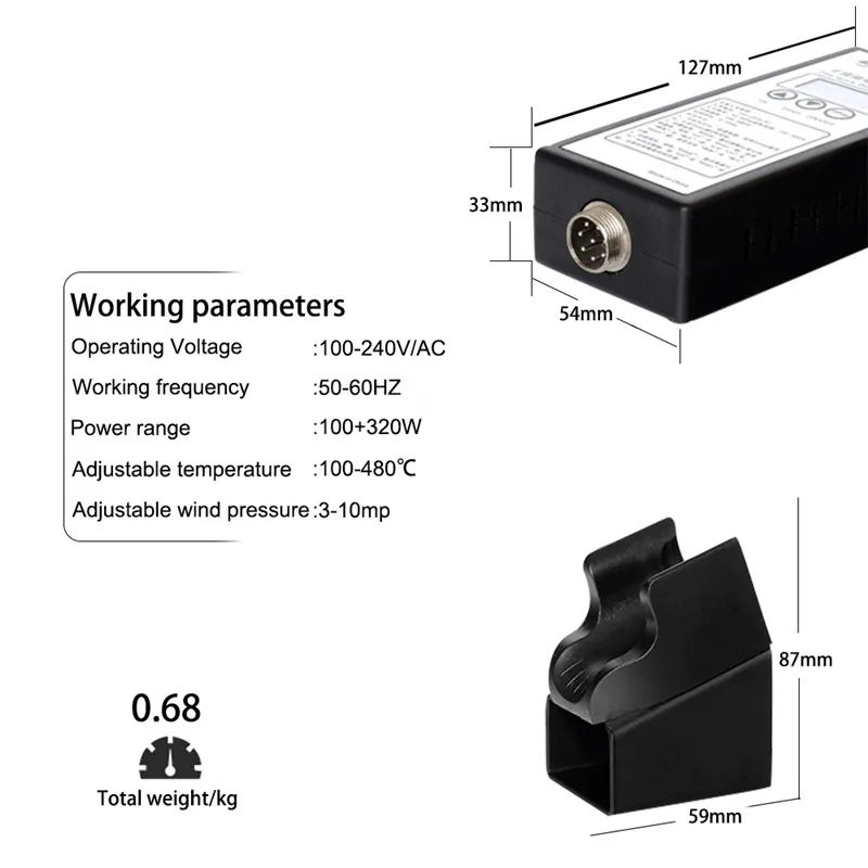 8858 110v220v паяльная станция портативный мобильный телефон ремонт горячего воздуха пистолет паяльная станция светодиодный цифровой дисплей Тепловая пушка