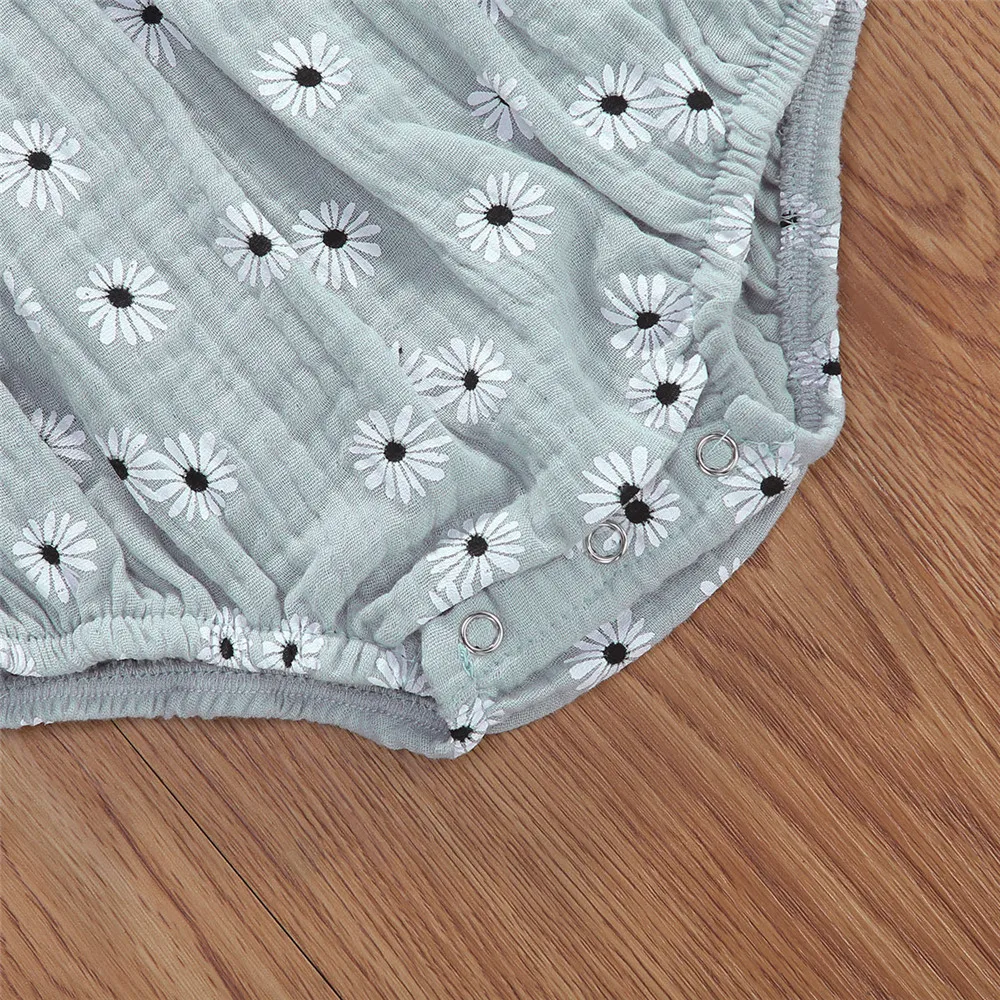 Комбинезон хлопково-льняной в стиле бохо для младенцев 0-18 мес. мягкий комбинезон