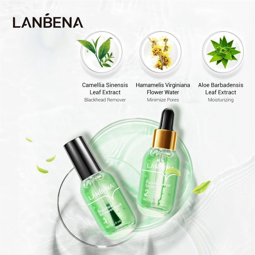 Средство LANBENA для удаления черных точек сыворотка эссенция очищения пор глубокое