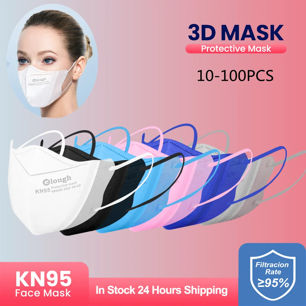 

Elough ffp2mask colores mascarillas fpp2 homologada KN95 Masks 4 layer Mask 3D Face Mask fpp2 Reusable mascara ffpp2