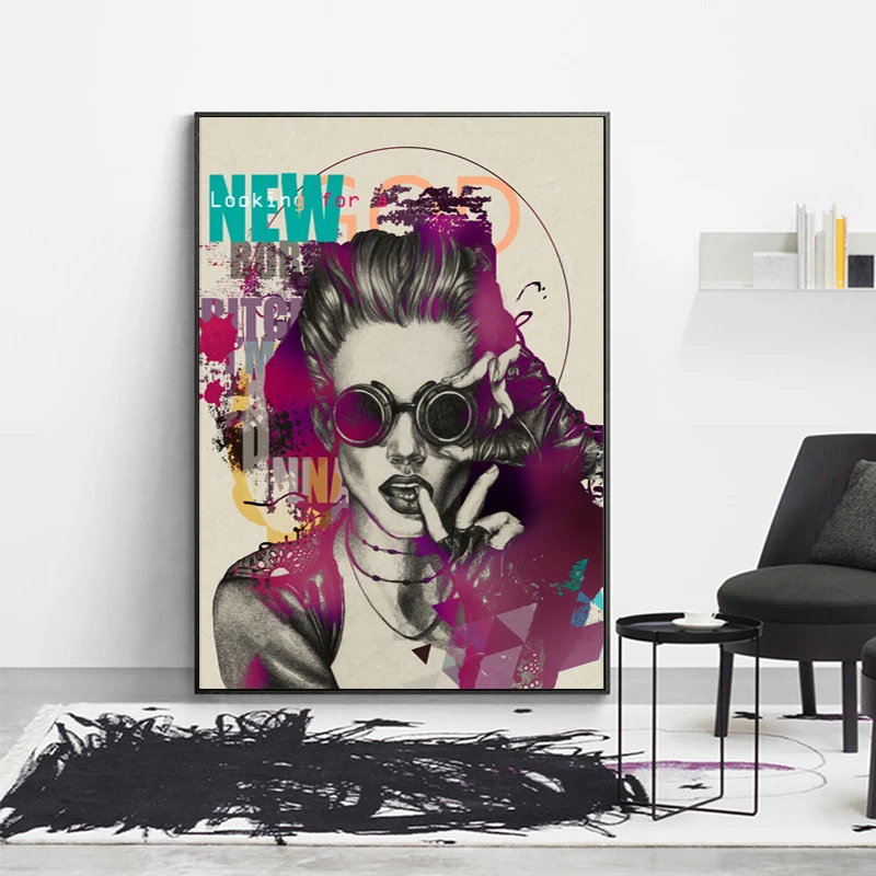 RELIABLI художественный постер сексуальной девушки красочные картины на холсте