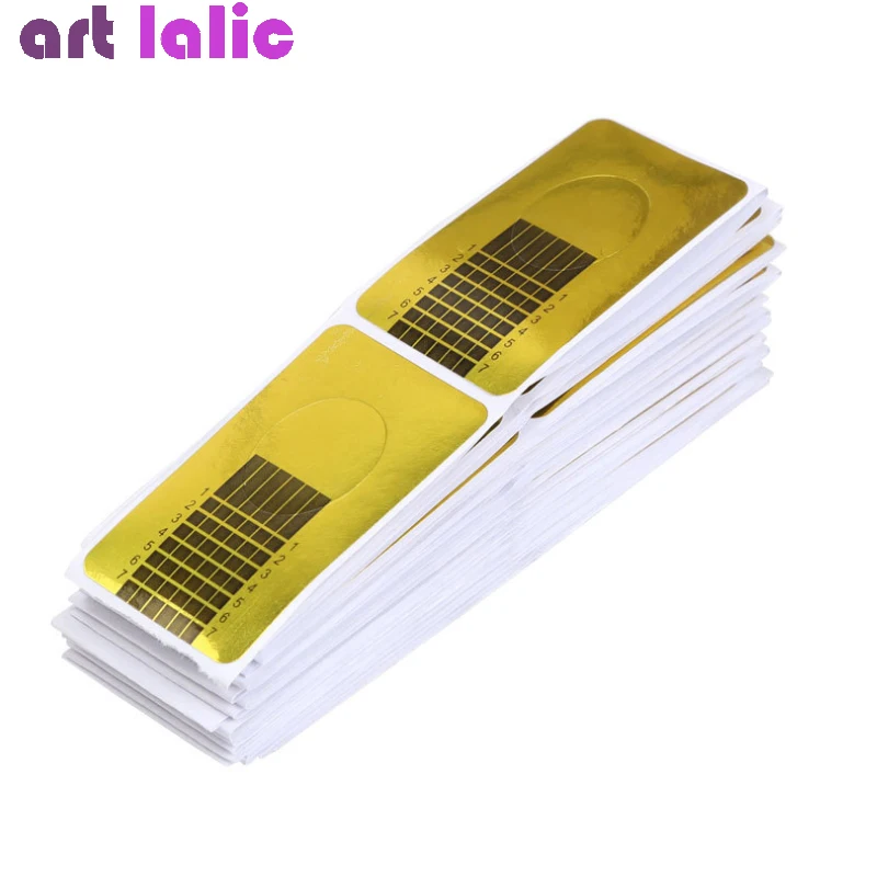100 шт Французский ногтей Советы акриловые УФ гель для Curl форма Стикеры наконечник