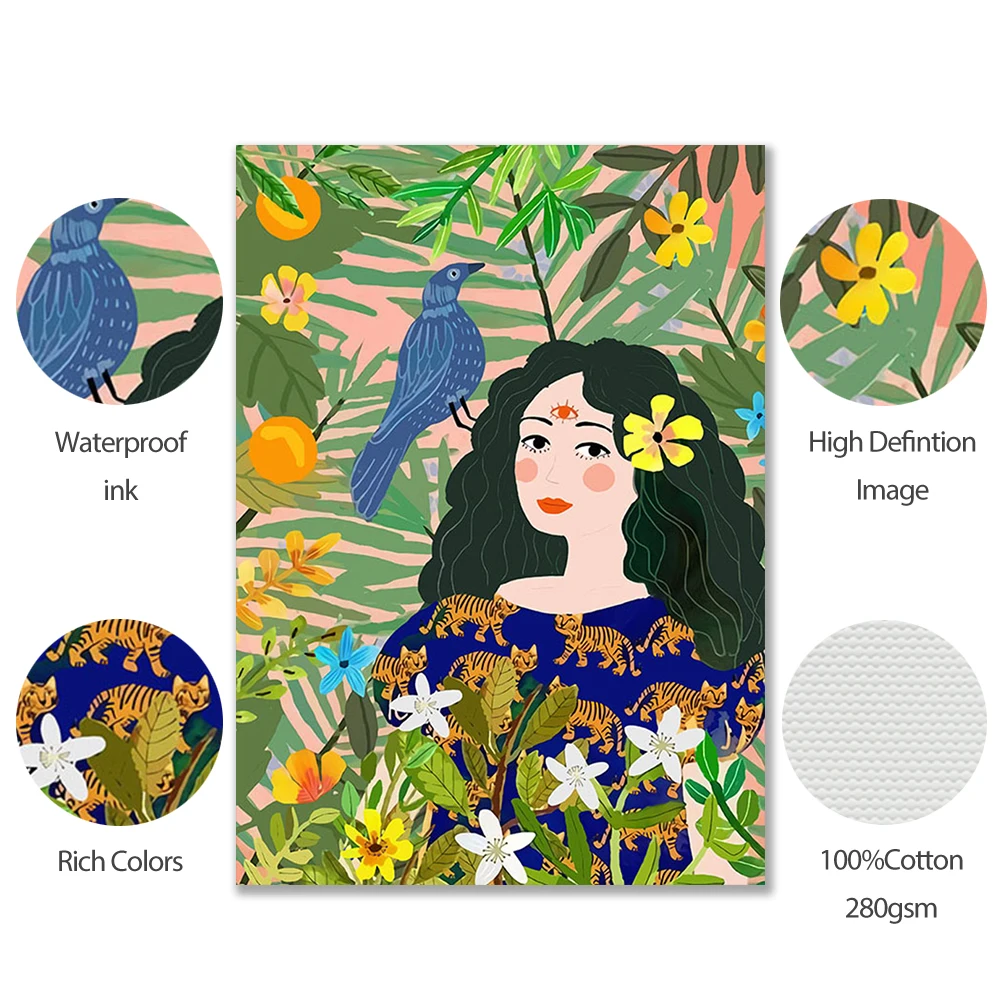 Марокканский абстрактный модный постер для девочек принт в скандинавском стиле