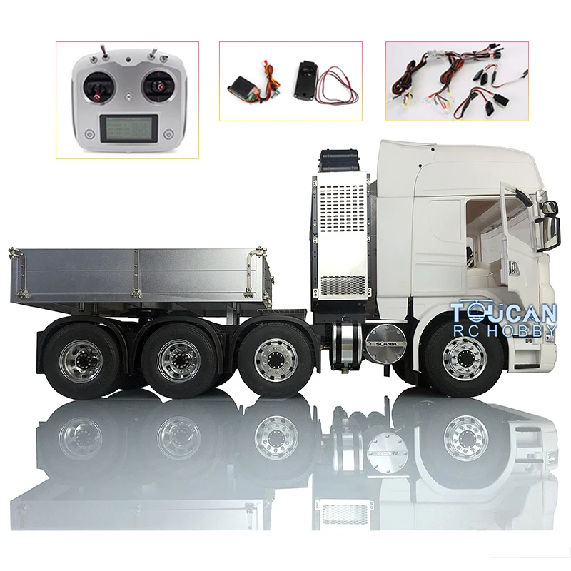 LESU 1/14 Remote Control Truck Metal 8*8 Chassis Hercules Car Hopper Sound Radio ESC for DIY Scania RC Tractor THZH0627-SMT3 | Игрушки и