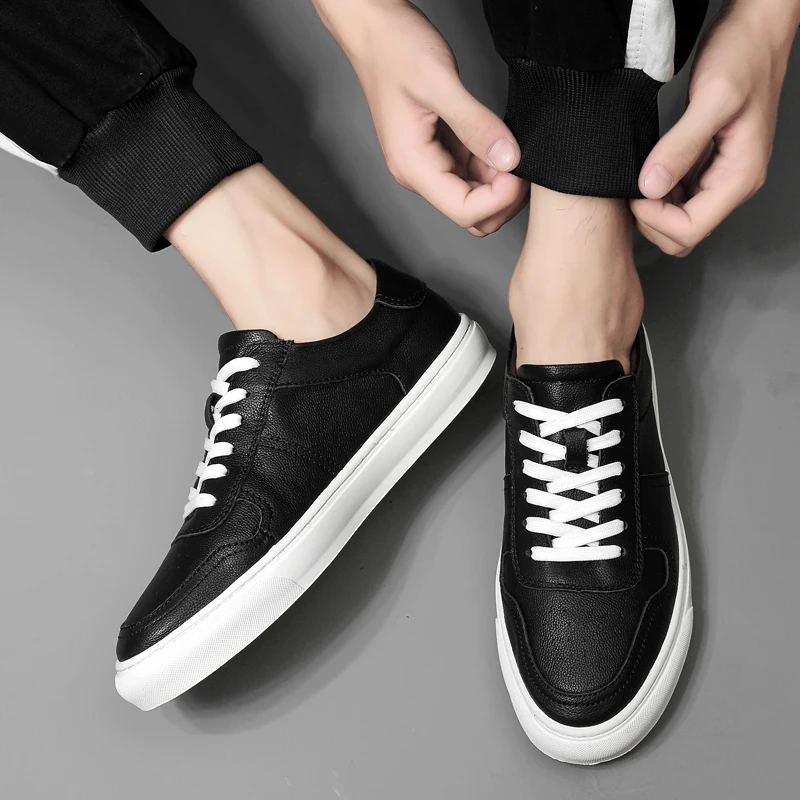 

Men Leisure Shoes Casual Leather Shoes Men Sport Black Zapatos Casuales For Zapatillas Hombre Cuero Man Fashion Para Sneakers