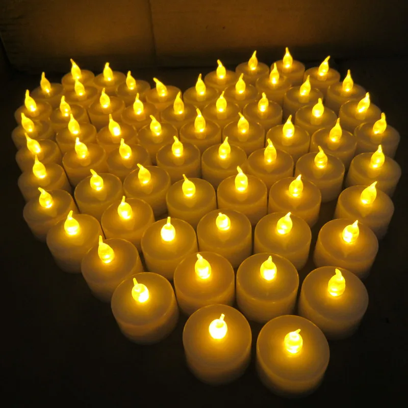 24pcs LED Candles Warm White Led Flameless Battery Operated Moving Artificial Tea Light for Wedding Anniversary Party |