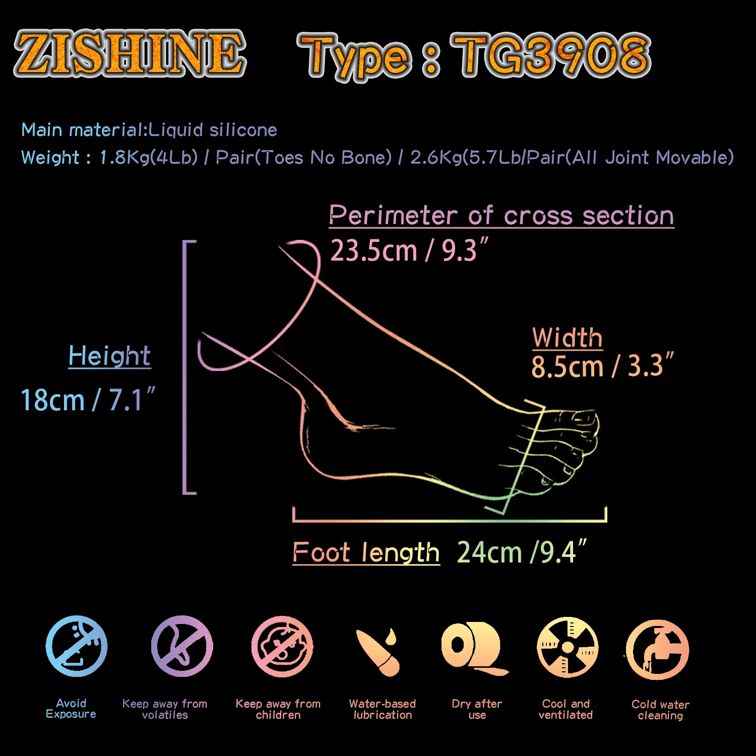 ZISHINE моделирование ног Модель пальцев видимые кровеносные сосуды настоящие