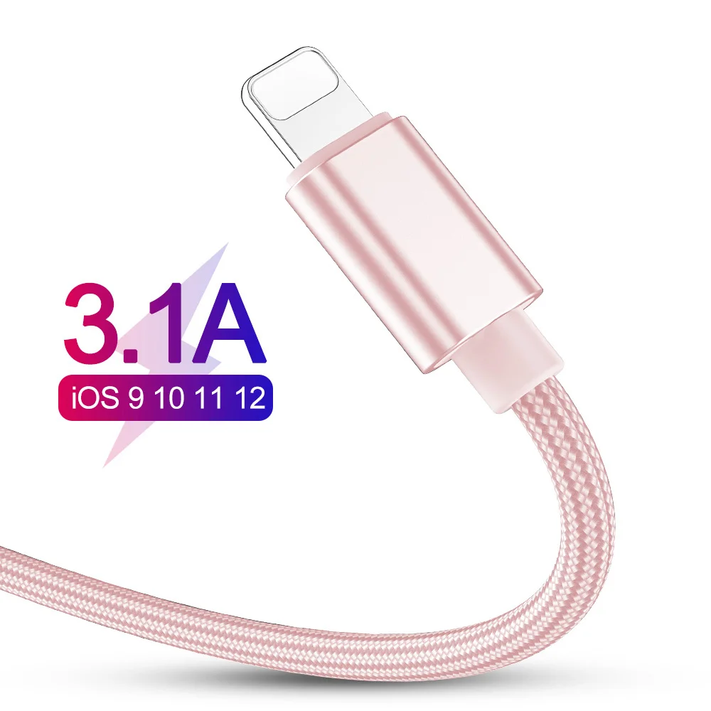 3 м Быстрый USB кабель для iPhone 11 Pro XS MAX XR X 8 7 6s Plus 5 SE зарядки мобильного телефона