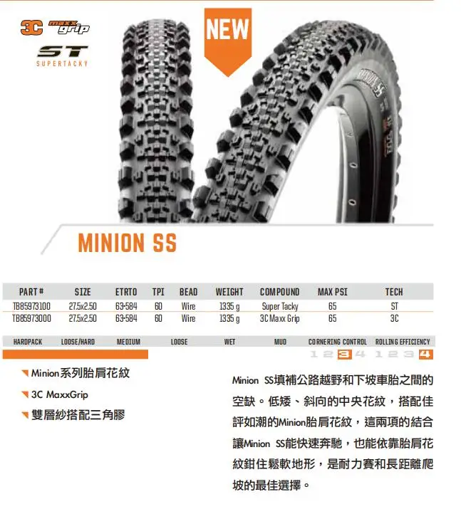 Велосипедная шина Minion SS складная бескамерная покрышка для горного велосипеда 26