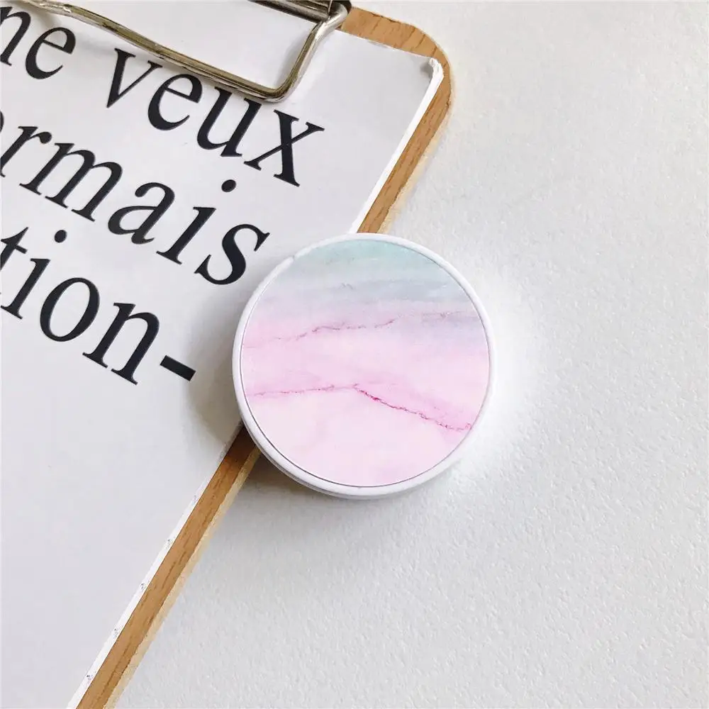 Matte Popular Marble Expanding Phone Stand Grip Finger Rring Support Anti-Fall Round Foldable Mobile Holder for iPhone 11 | Мобильные