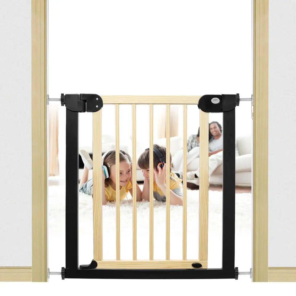 Porta de Segurança do Bebê Cerca de Madeira Porta para Crianças Gato do Cão Crianças Maciça Proteção Escadas Segurança Isolando Porta Barreira Pet