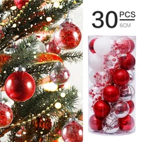 30pcs christmas balls christmas tree decorations party pendant decor prop gifts supplies for home outdoor pvc inflatable toys