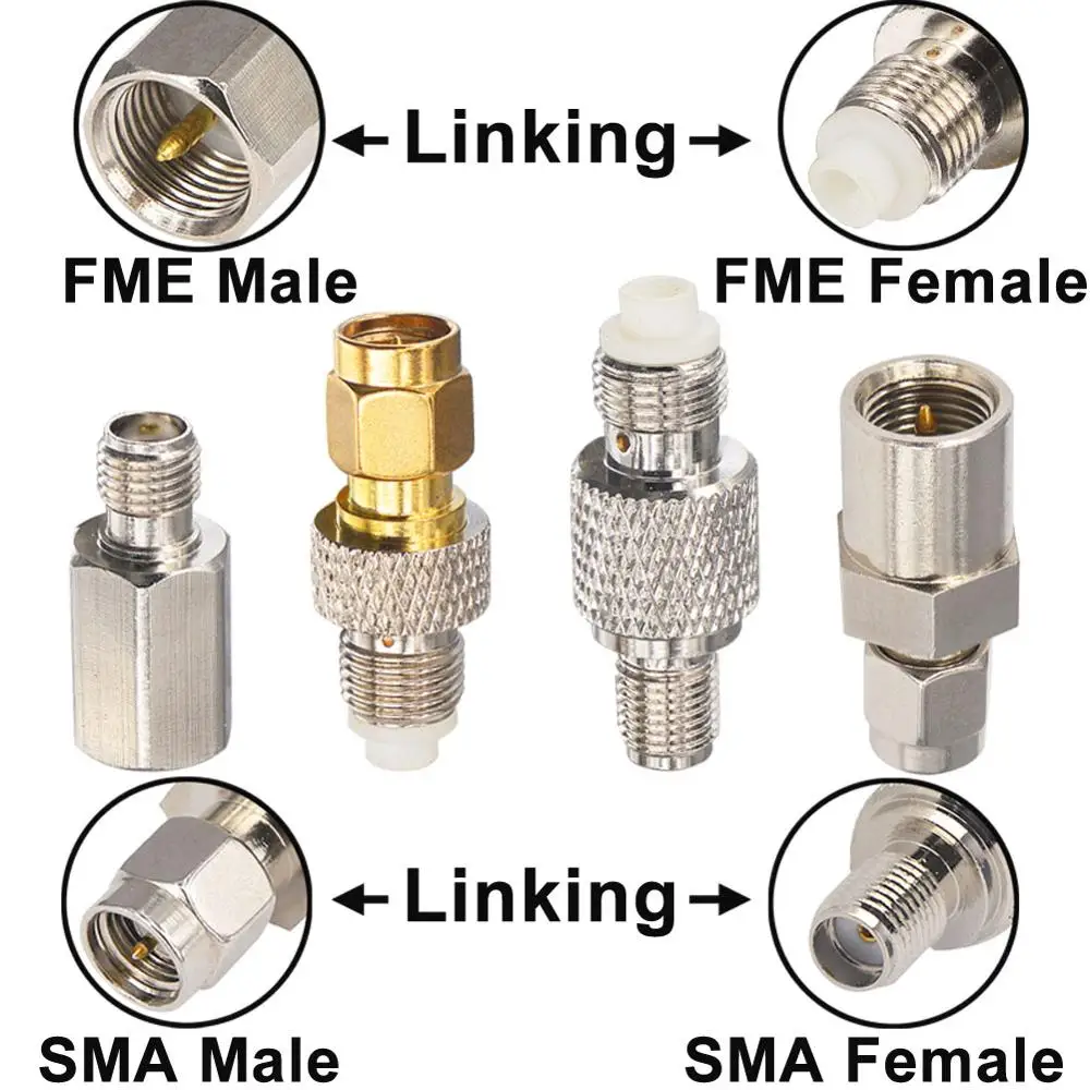 10 шт. 4 типа SMA к FME наборы соединитель RF коаксиальный адаптер Комплект для