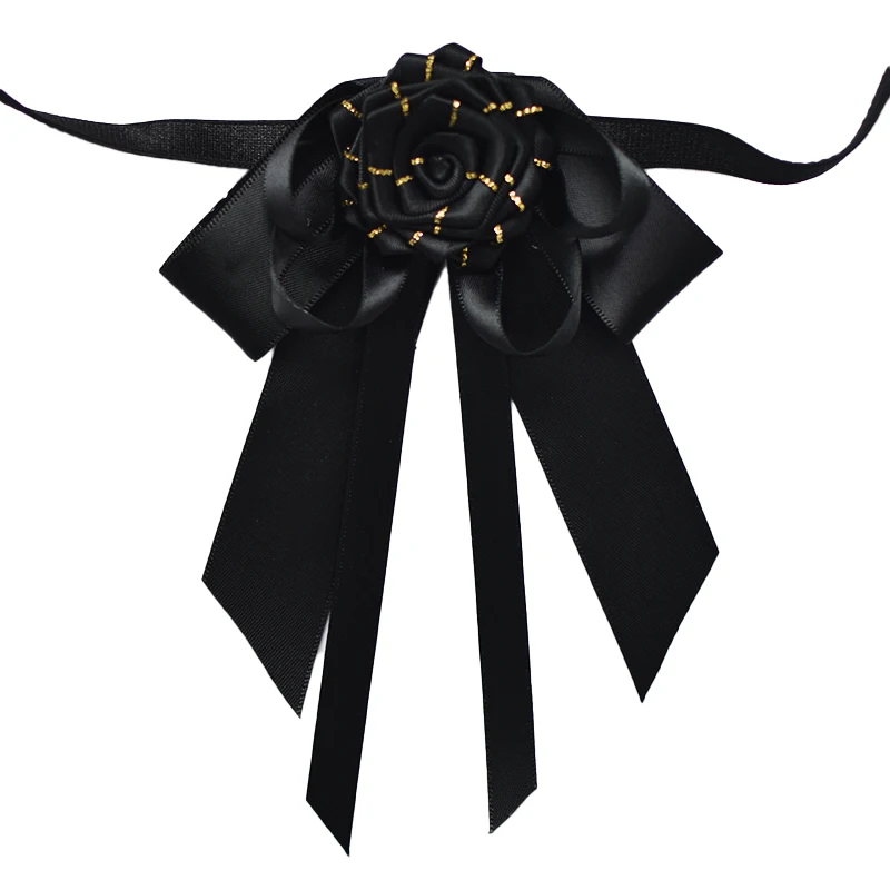 

Rose Flower Bow Tie for Men's Business Banquet Wedding Bridegroom Suit Shirts Accessories Fashion Handmade Ribbon British Bowtie