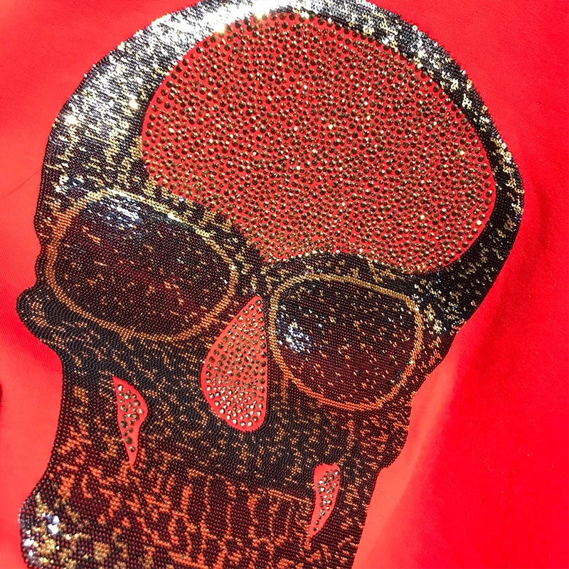 

2021 autumn and winter men's fashion brand sweatshirt personalized embroidery skull print pattern casual slim hoodie