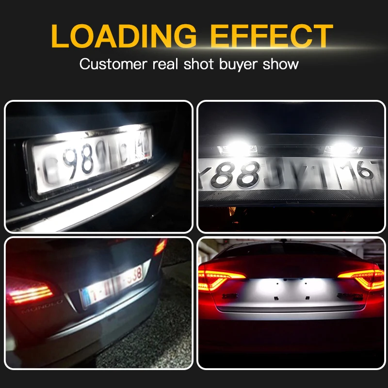 Светодиодные фары Canbus для заднего номерного знака лампы Ford Fiesta Fusion Mondeo MK2 2 шт. |