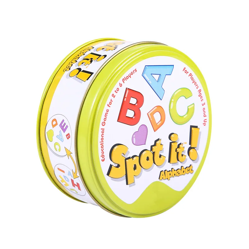 Карточная игра Spot It алфавит ABCD настольные игры праздничные Dobler английская для