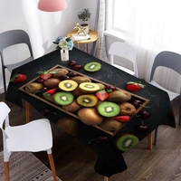 new style kiwi pattern waterproof oxford fabric table cloth home kitchen hotel picnic dining table desk decorative tablecloth