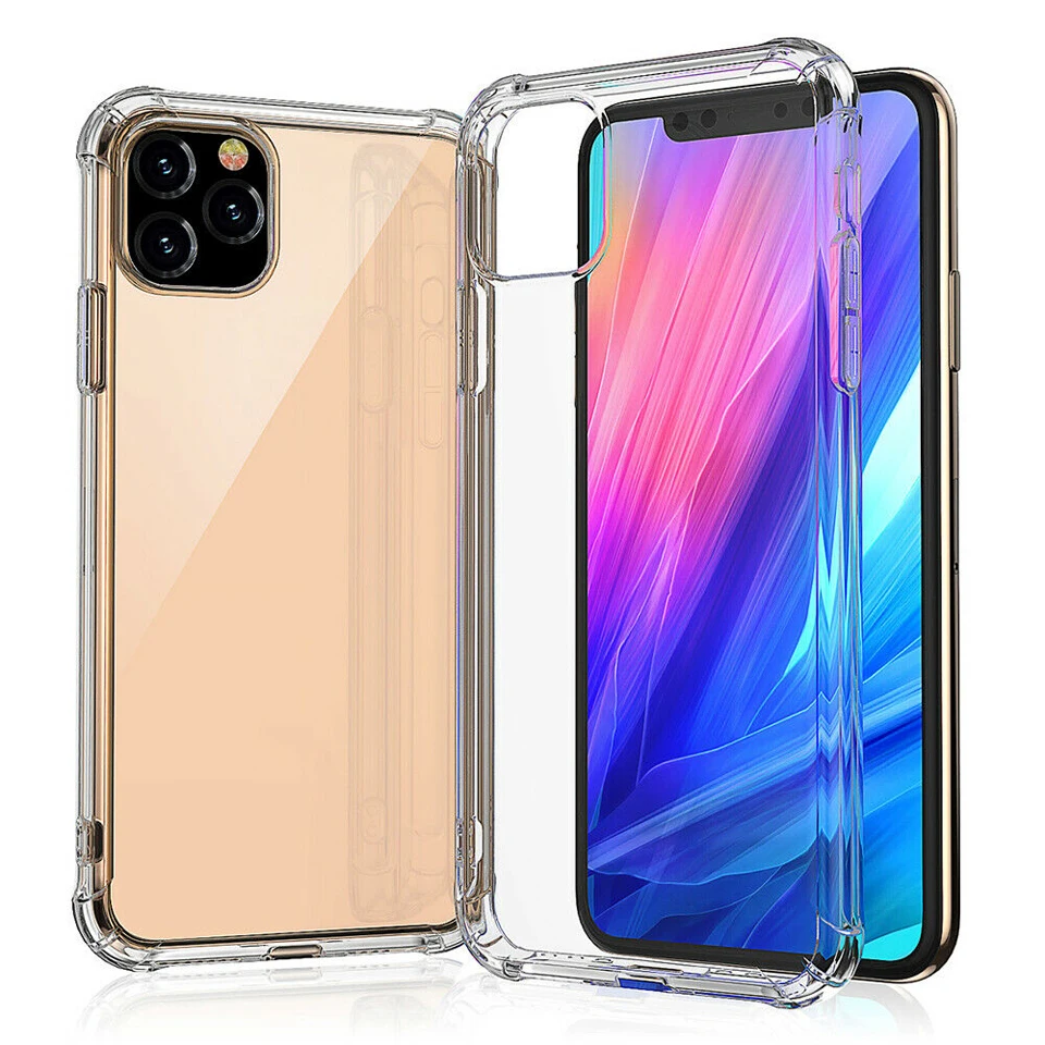 Shockproof Soft TPU Silicone Clear Case Phone Cover Reinforced Shell Funda for iPhone 5 5S SE 6 6S 7 8 Plus X XS 11 Pro MAX XR | Мобильные