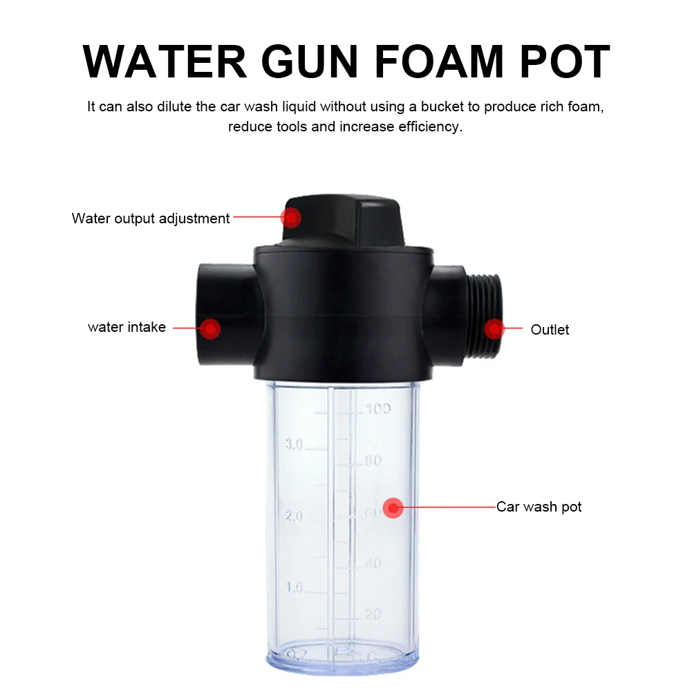 

High Pressure Washer Gun 15m/30m Expandable Garden Hose Rotatable Nozzles with 3 Connectors for Car Cleaning Garden Yard