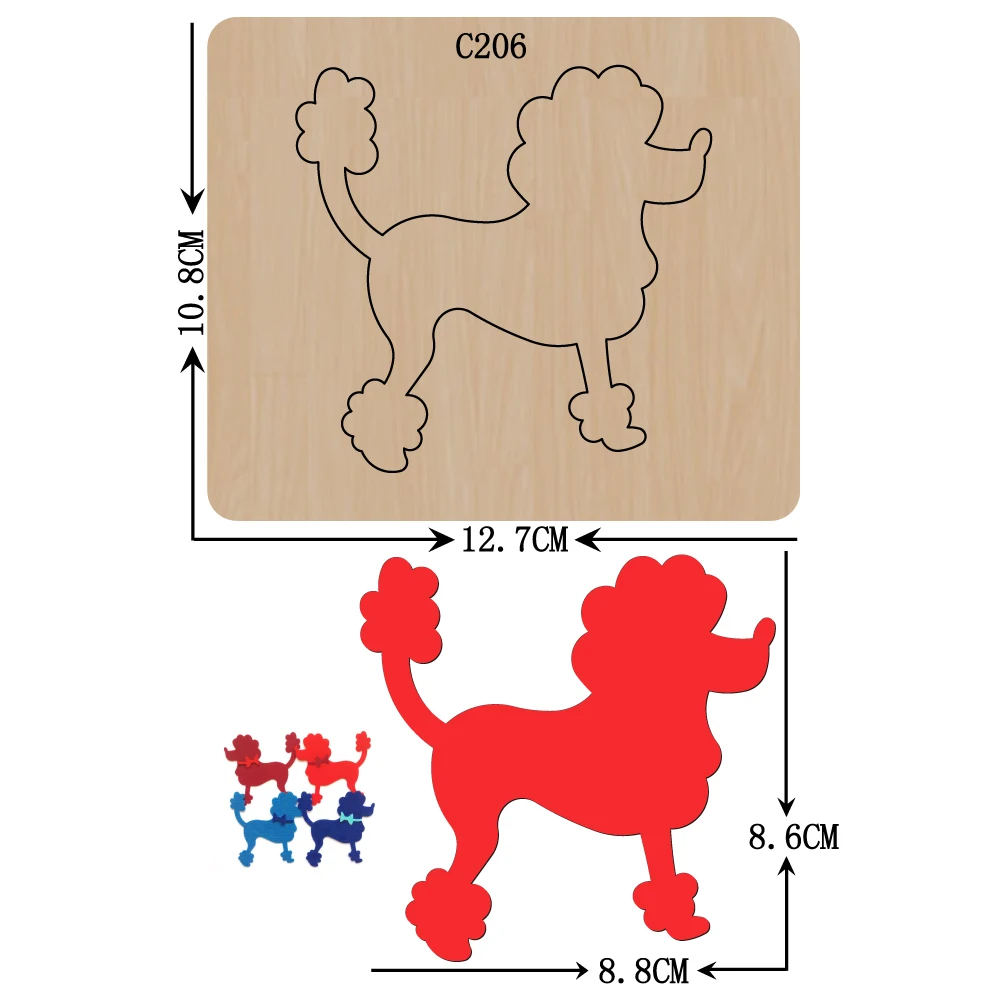 

New DOG Wooden die Scrapbooking C-206 Cutting Dies Compatible with most die cutting machines