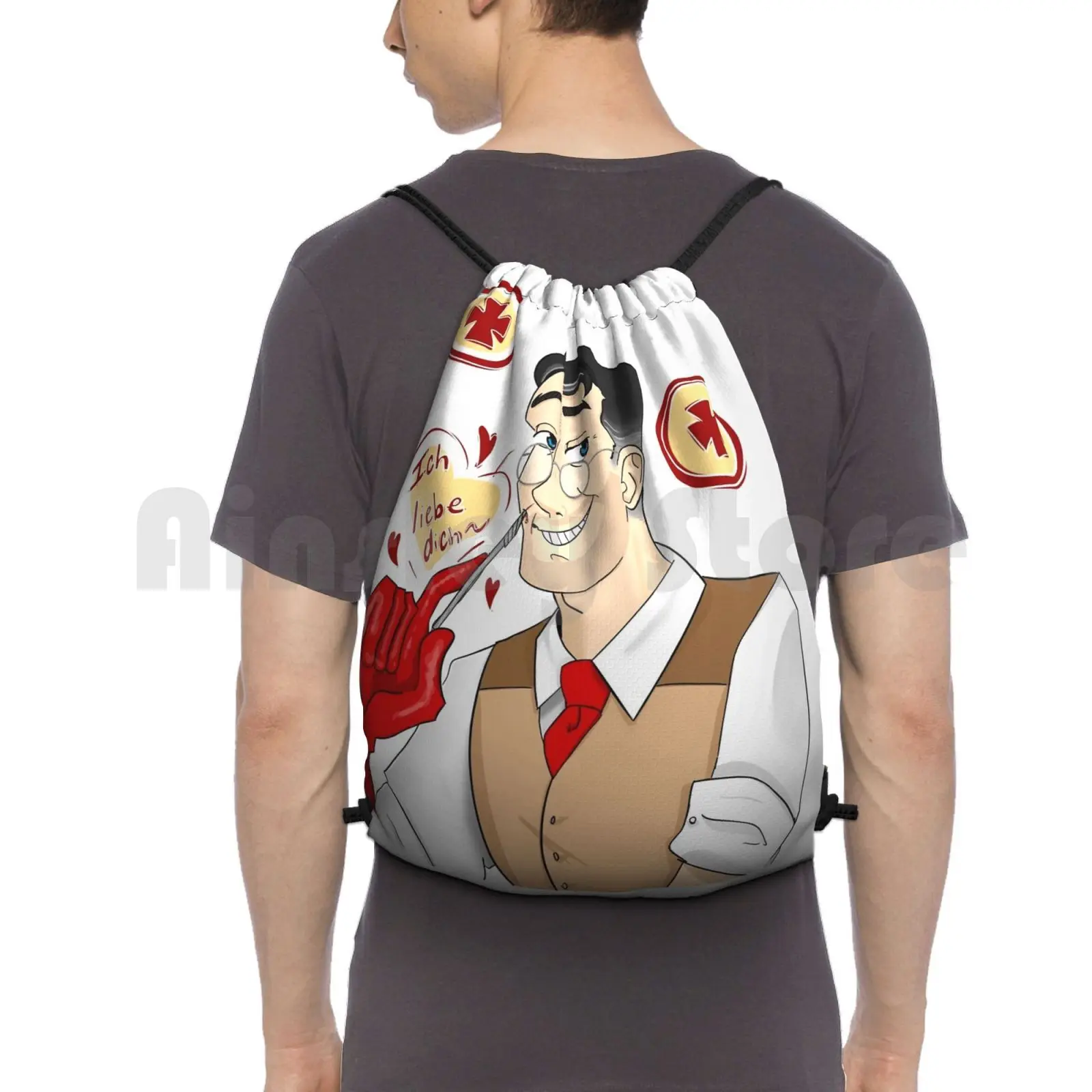 

Medic Tf Backpack Drawstring Bag Riding Climbing Gym Bag Tf2 Tf2 Medic Medic Tf2 Team Fortress 2 Valve Video Games