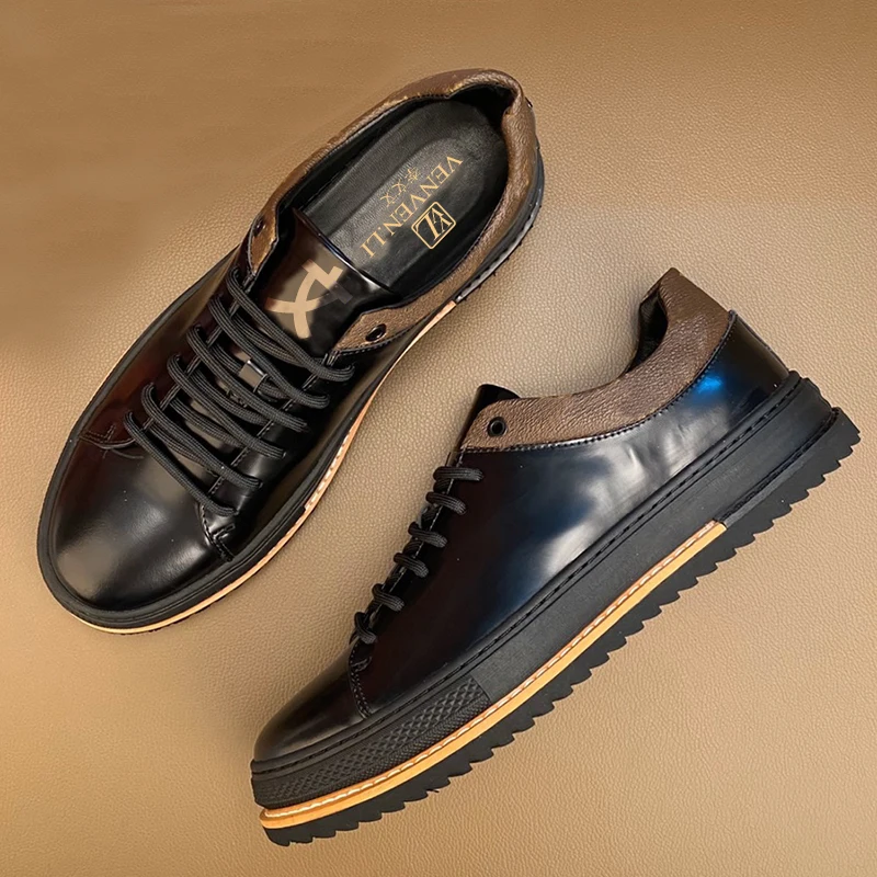 

Men's shoesvl original skull head hardware logo new genuine leather flat sole men's shoes crocodile grain head layer cow leather