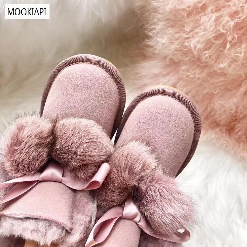 

In 2019, China's top quality women's snow boots, real cowhide, 100% wool, fashionable women's shoes, four colors