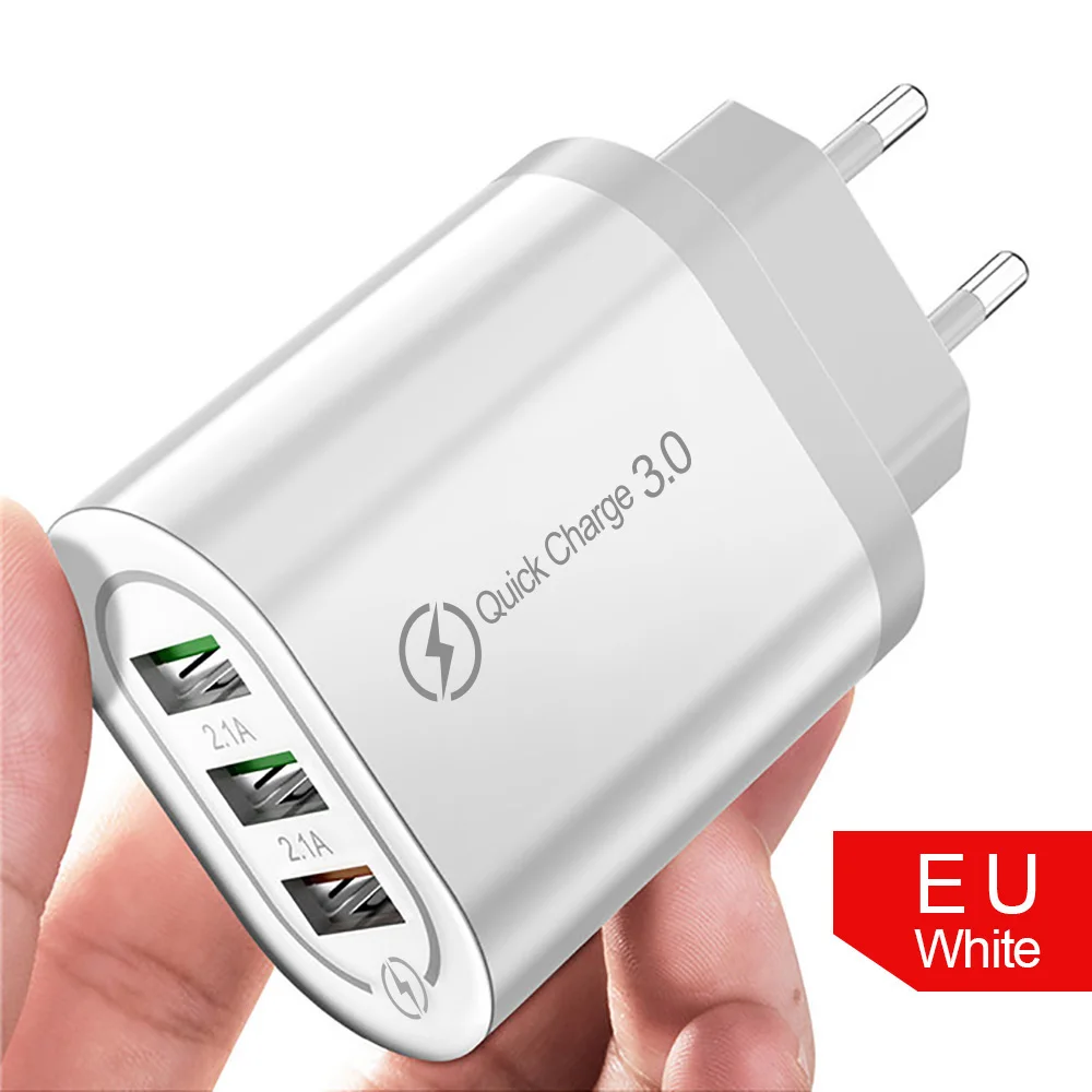 EU Plug White Олаф 18 Вт Быстрая зарядка 3,0 USB зарядное устройство QC3.0 Быстрая зарядка мульти зарядное устройство для samsung S10 Xiaomi Mi9 iPhone X настенное зарядное устройство для телефона - Тип штекера: EU Plug White
