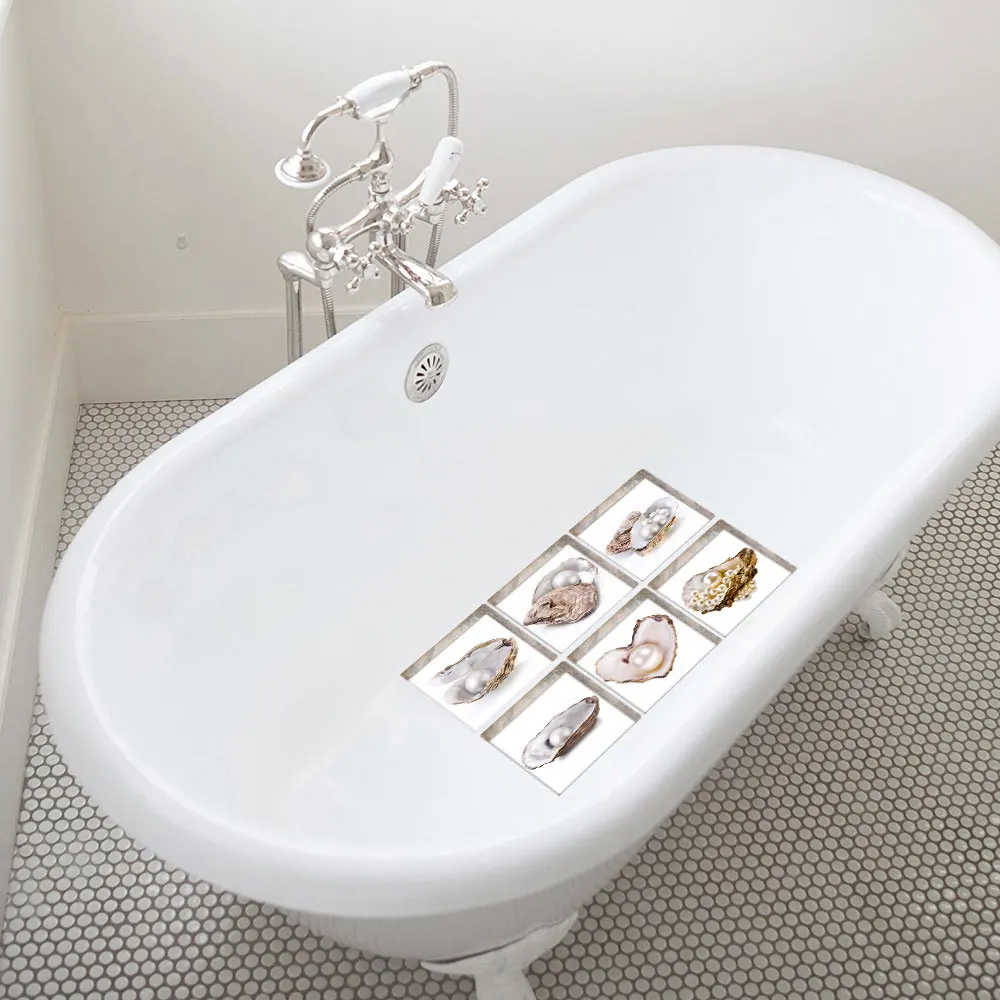 6 шт./компл. наклейка для протектора в виде ракушки ванной безопасности